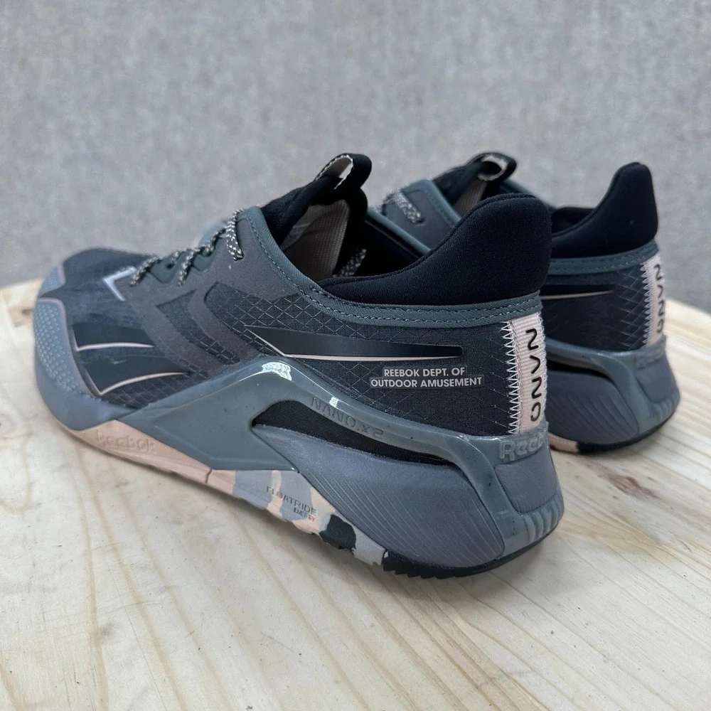 Reebok Nano X2 Adventure Amusement Grey Black‎ Training Shoes Mens 11.5